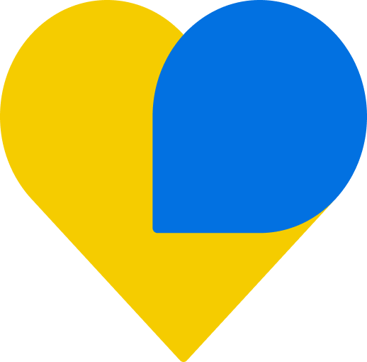 Finder logo in Ukraine flag colours