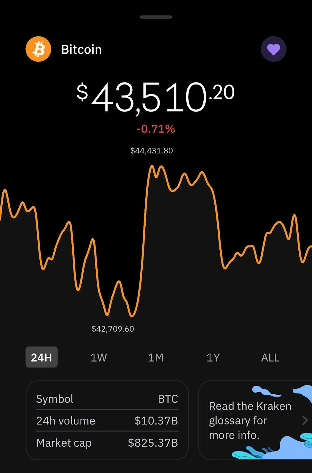 Kraken Overview Mobile app