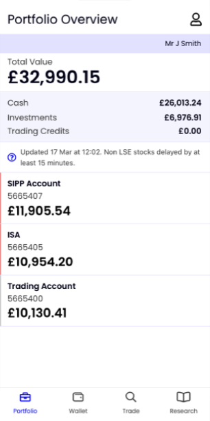 Screenshot of the ii app