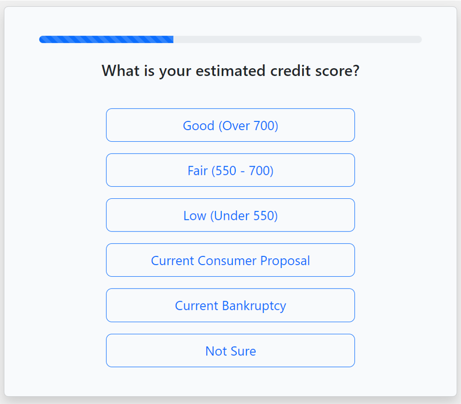Loans Canada application step 3