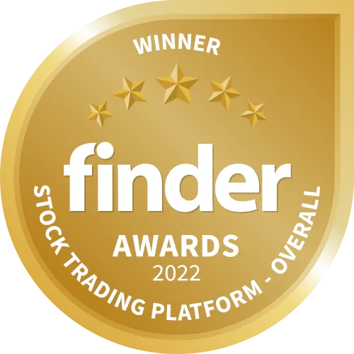 Image: Finder Best overall stock broker award