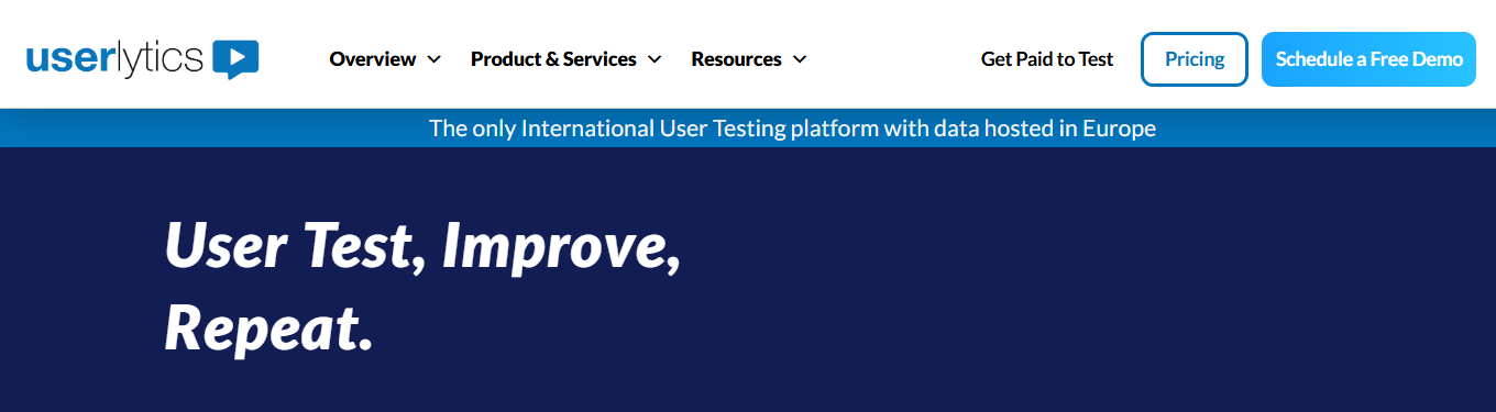 Userlytics home banner